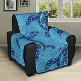 Sea Turtle Blue Tribal Pattern Recliner Cover Protector