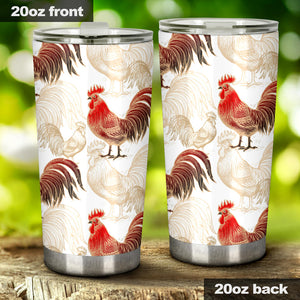 Rooster Chicken Pattern Tumbler