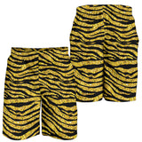 Gold Bengal Tiger Pattern Men Shorts