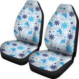 Polar Bear Pattern Blue Background Universal Fit Car Seat Covers
