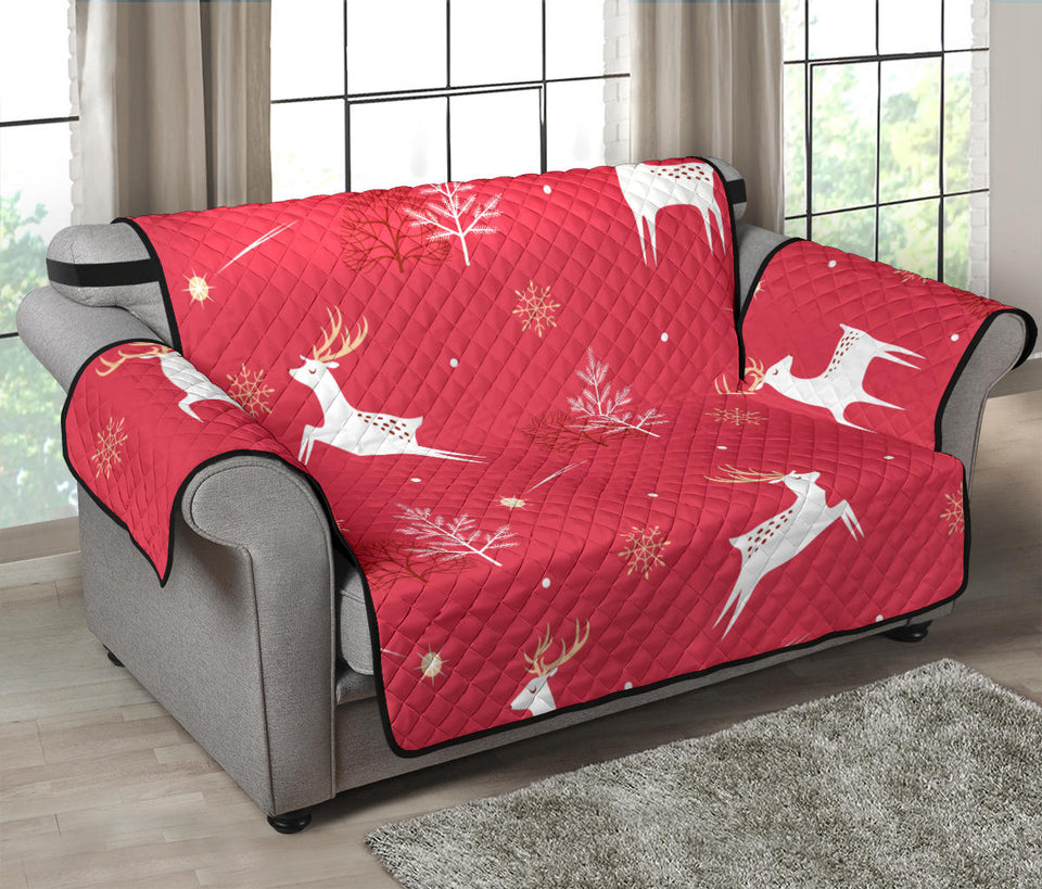 Deer Pattern Background Loveseat Couch Cover Protector