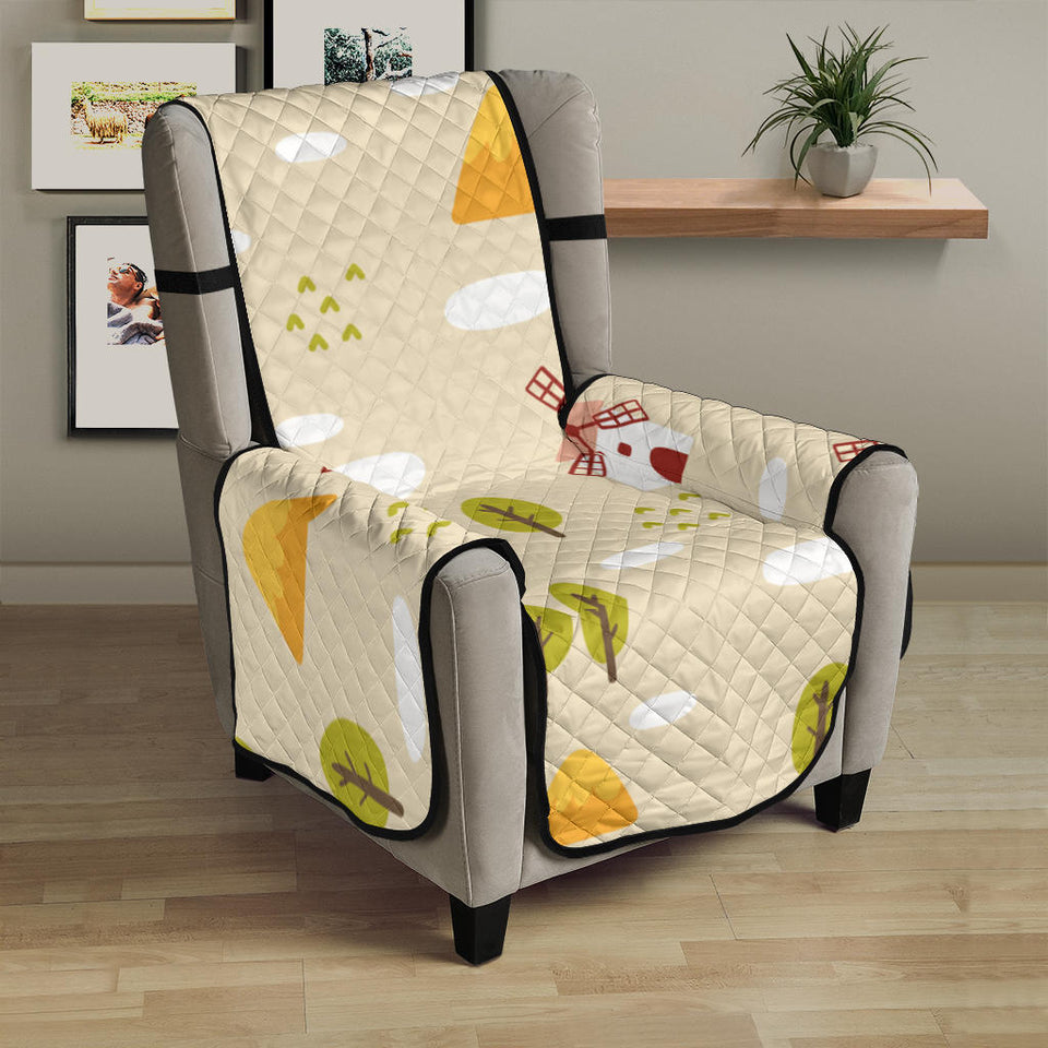 Windmill Pattern Chair Cover Protector