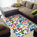 Colorful Butterfly Pattern Area Rug