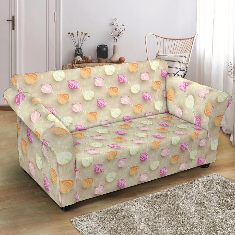 Onion Pattern Theme Loveseat Couch Slipcover