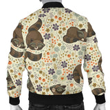 Raccoon Pattern Men Bomber Jacket