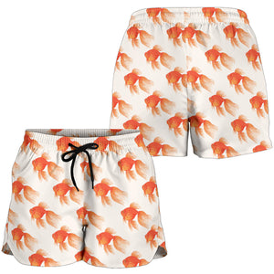 Goldfish Pattern Print Design 05 Women Shorts