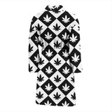 Canabis Marijuana Weed Pattern Print Design 05 Men Bathrobe