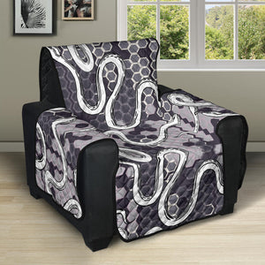 Snake Gray Pattern Recliner Cover Protector