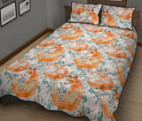 Fox Water Color Pattern Quilt Bed Set