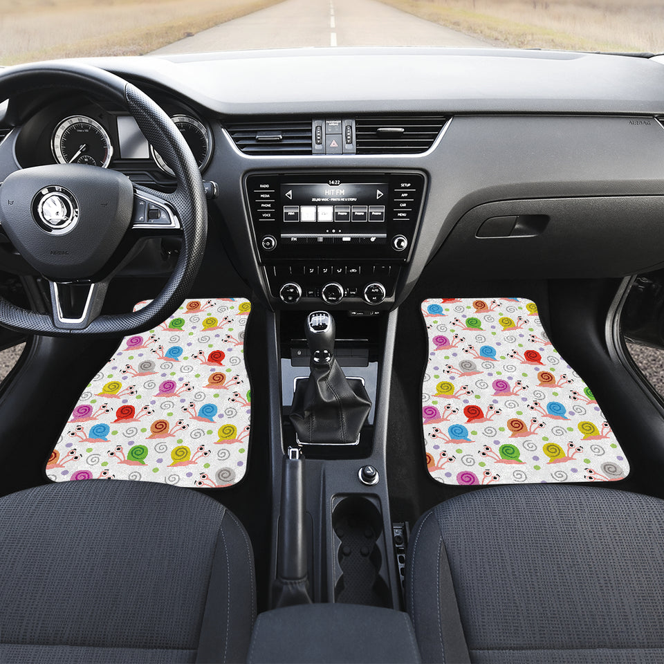 Snail Pattern Print Design 05 Front and Back Car Mats