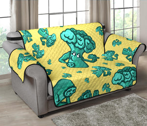 Cute Broccoli Pattern Loveseat Couch Cover Protector