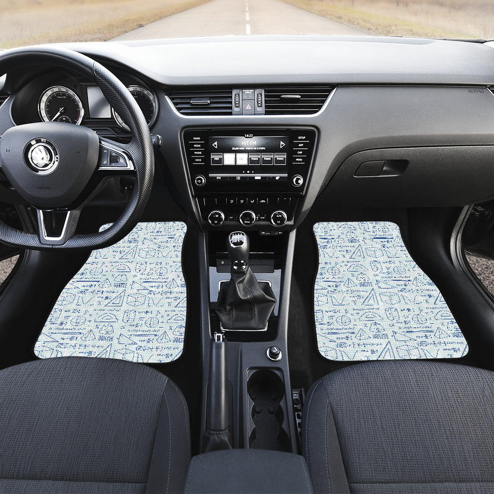 Math Pattern Print Design 03 Front Car Mats