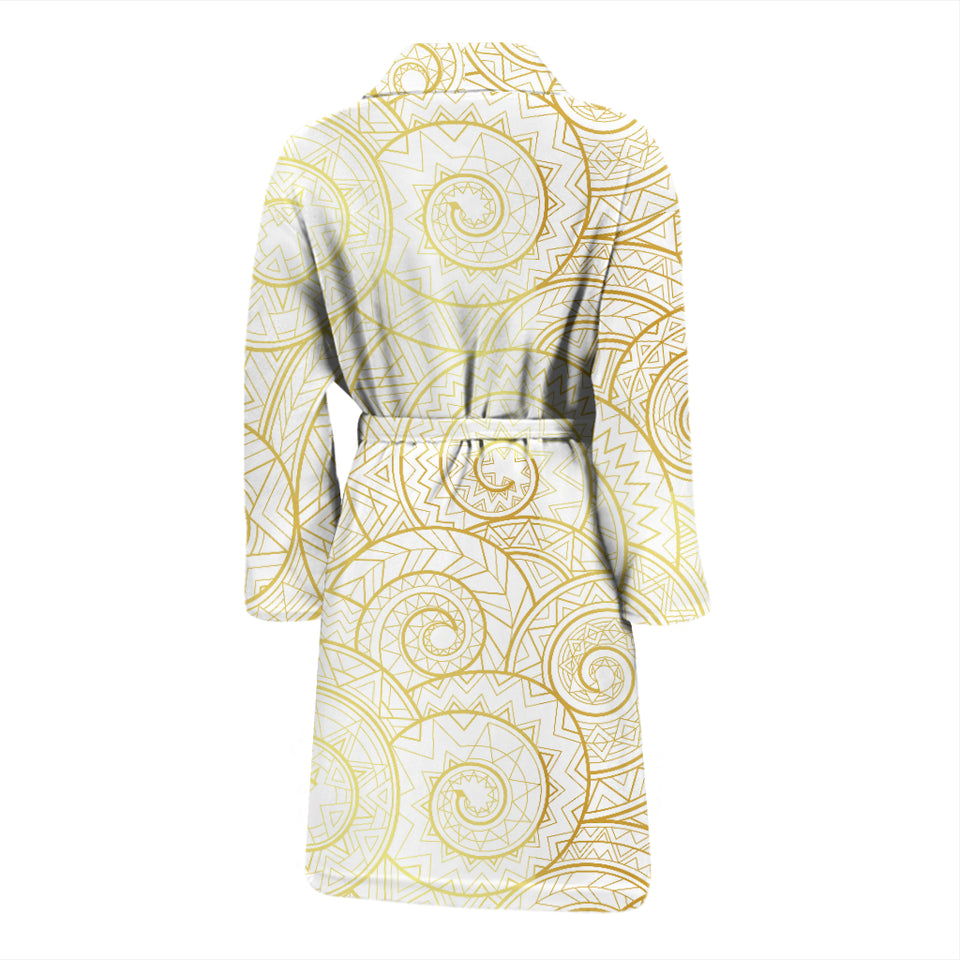 Shell Tribal Pattern Men Bathrobe