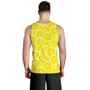 Sliced Lemon Pattern Men Tank Top