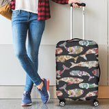 Whale Flower Tribal Pattern Luggage Covers