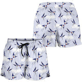 Swallow Pattern Print Design 03 Women Shorts