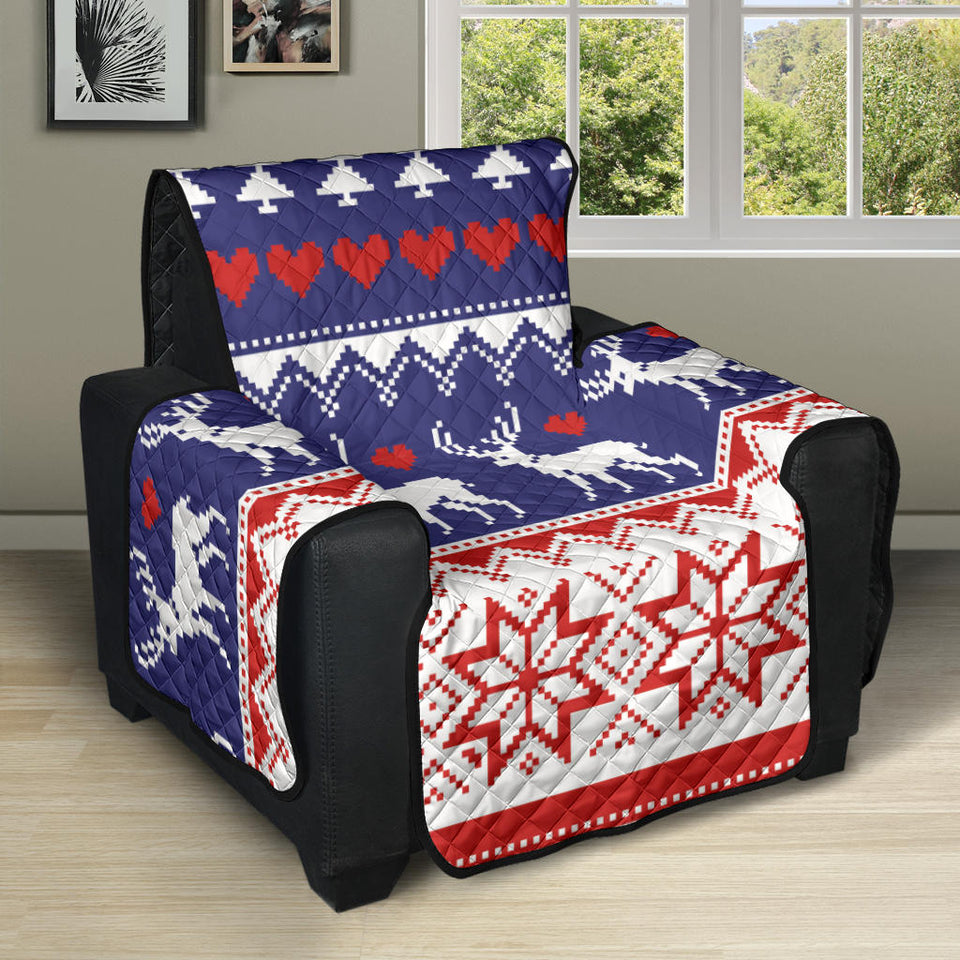 Deer Sweater Printed Pattern Recliner Cover Protector