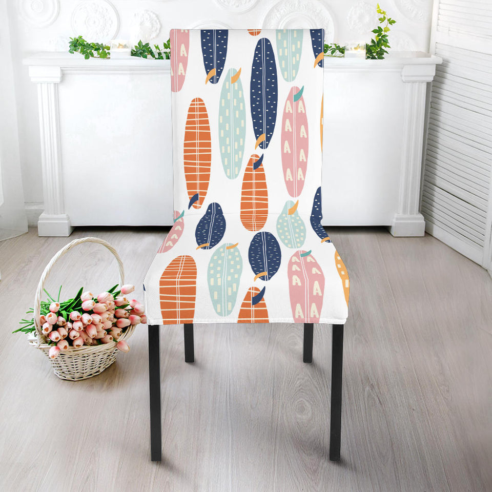 Surfboard Pattern Print Design 04 Dining Chair Slipcover