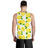 Lemon Flower Pattern Men Tank Top