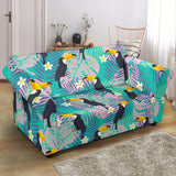 Toucan Pattern Background Loveseat Couch Slipcover