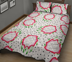 Dragon Fruit Seed Pattern Quilt Bed Set