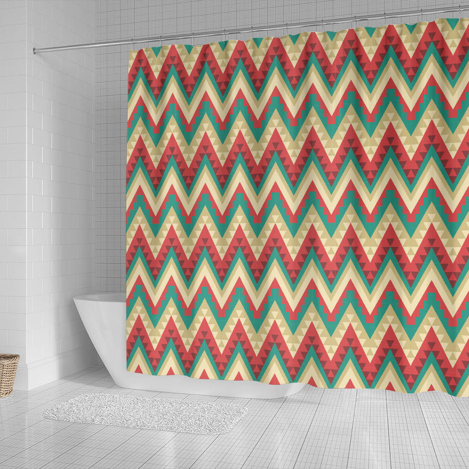 Zigzag Chevron Pattern Shower Curtain Fulfilled In US