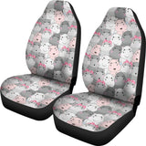 Hippopotamus Pattern Print Design 03 Universal Fit Car Seat Covers