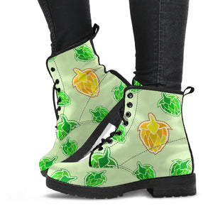 Hop Graphic Decorative Pattern Leather Boots