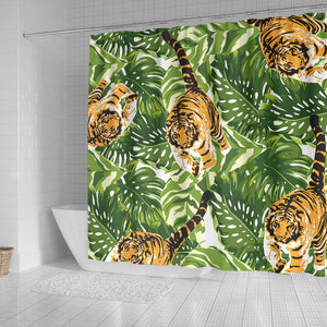 Bengal Tiger Pattern leaves Shower Curtain Fulfilled In US