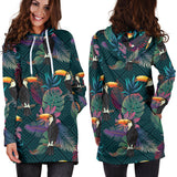 Toucan Pattern Women Hoodie Dress