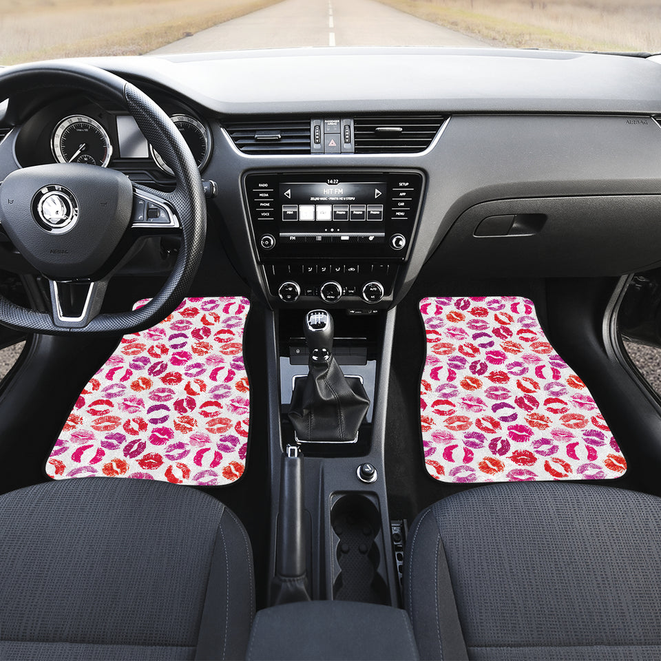 Lips Pattern Print Design 04 Front Car Mats