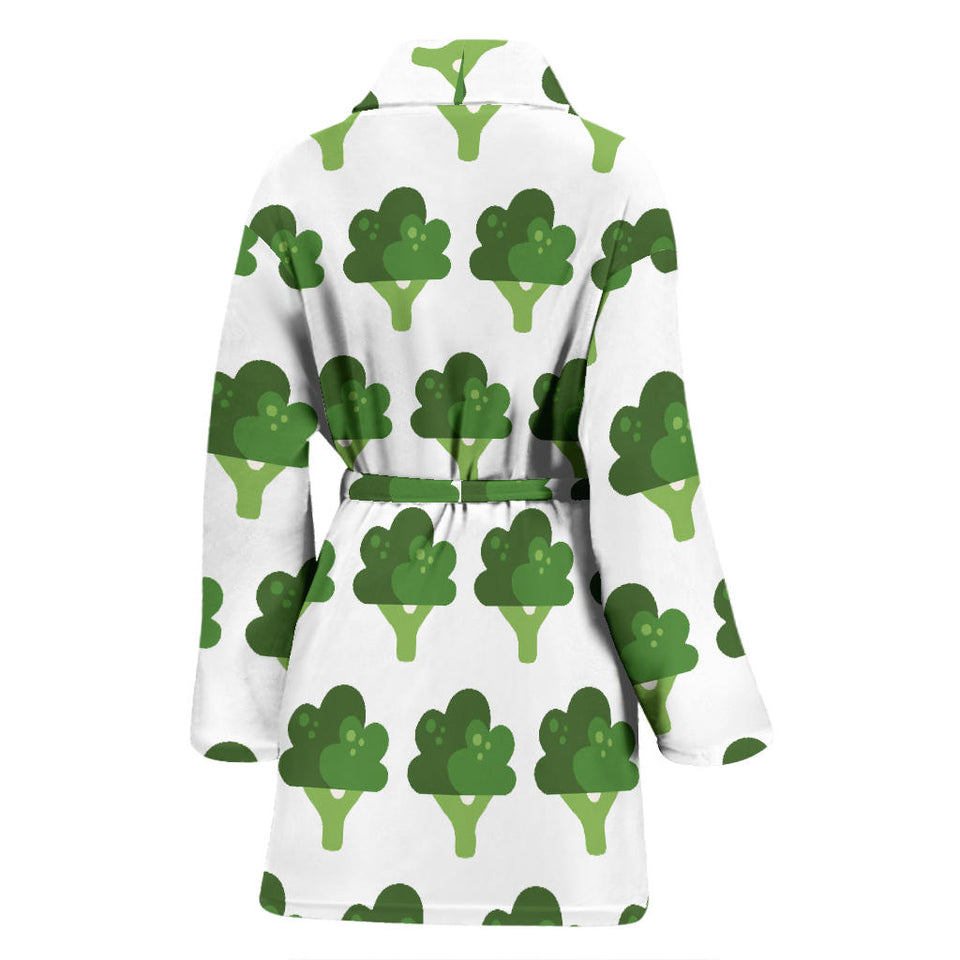 Broccoli Pattern Women Bathrobe