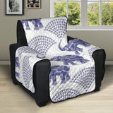 Elephant Pattern Background Recliner Cover Protector