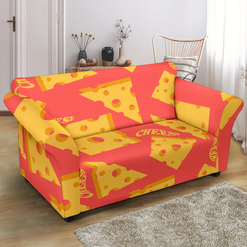 Sliced Cheese Pattern  Loveseat Couch Slipcover