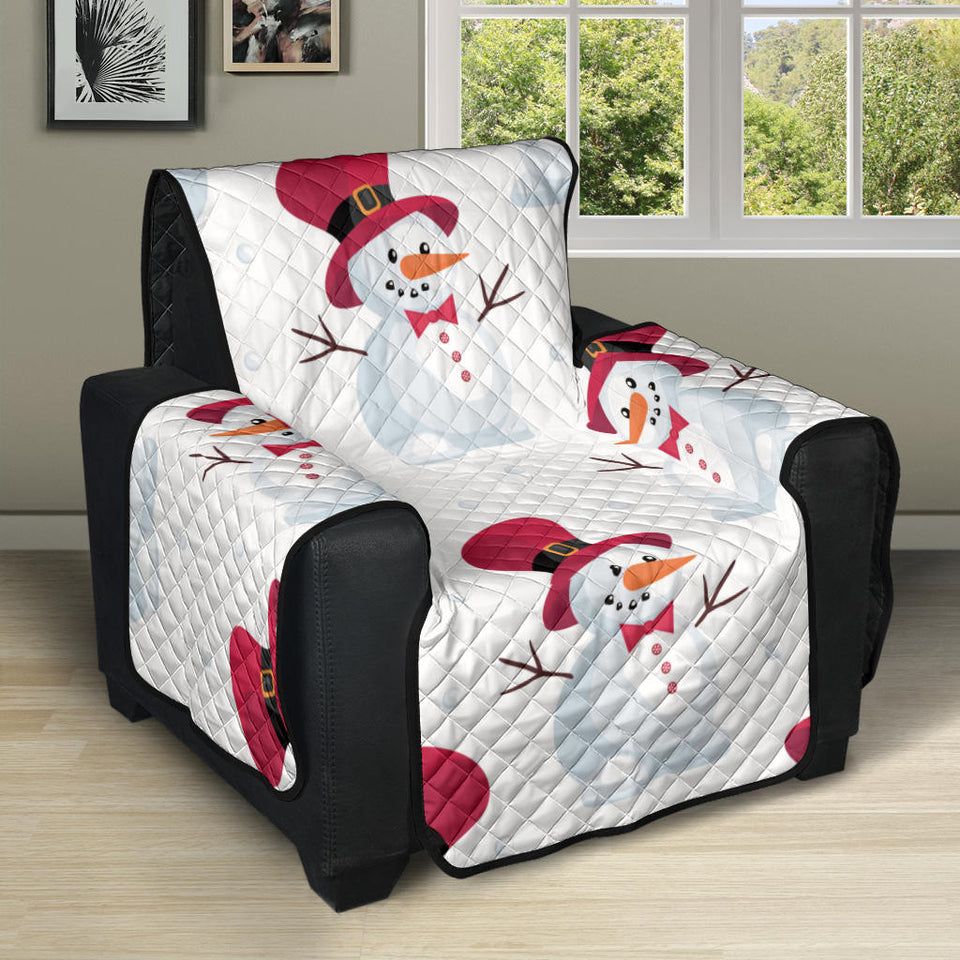 Cute Snowman Pattern Recliner Cover Protector