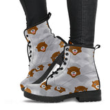 Cute Otter Pattern Leather Boots