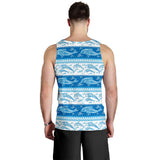 Dolphin Tribal Pattern Ethnic Motifs Men Tank Top