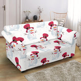 Cute Snowman Pattern Loveseat Couch Slipcover