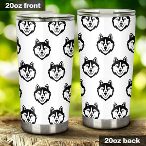 Siberian Husky Pattern Tumbler