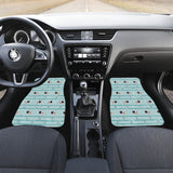 Ostrich Pattern Print Design 04 Front and Back Car Mats