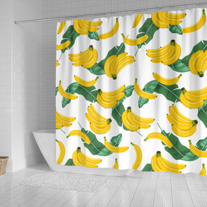 Banana and Leaf Pattern Shower Curtain Fulfilled In US
