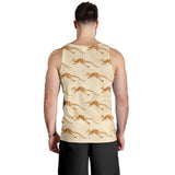 Kangaroo Aboriginal Pattern Background Men Tank Top