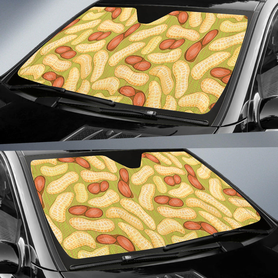 Peanut Pattern Theme Car Sun Shade