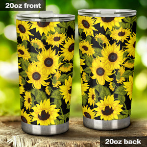 Sunflower Theme Pattern  Tumbler