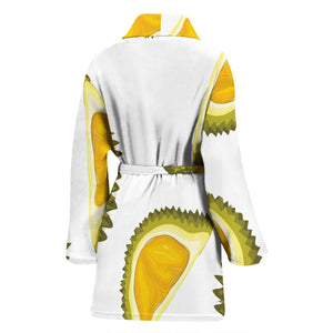 Durian Pattern Women Bathrobe