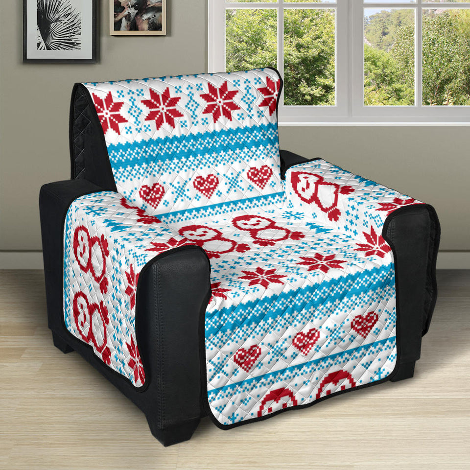 Penguin Sweater Printed Pattern Recliner Cover Protector