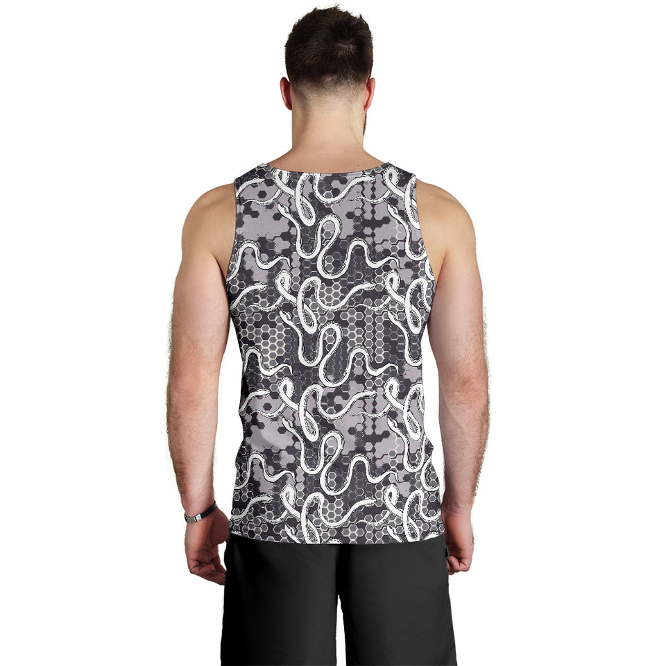 Snake Gray Pattern Men Tank Top