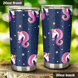 Unicorn Head Pattern Tumbler