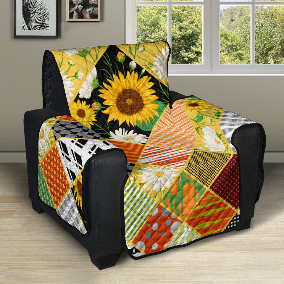 Sunflower Pattern Recliner Cover Protector