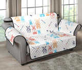 Hand Drawn Windmill Pattern Loveseat Couch Cover Protector